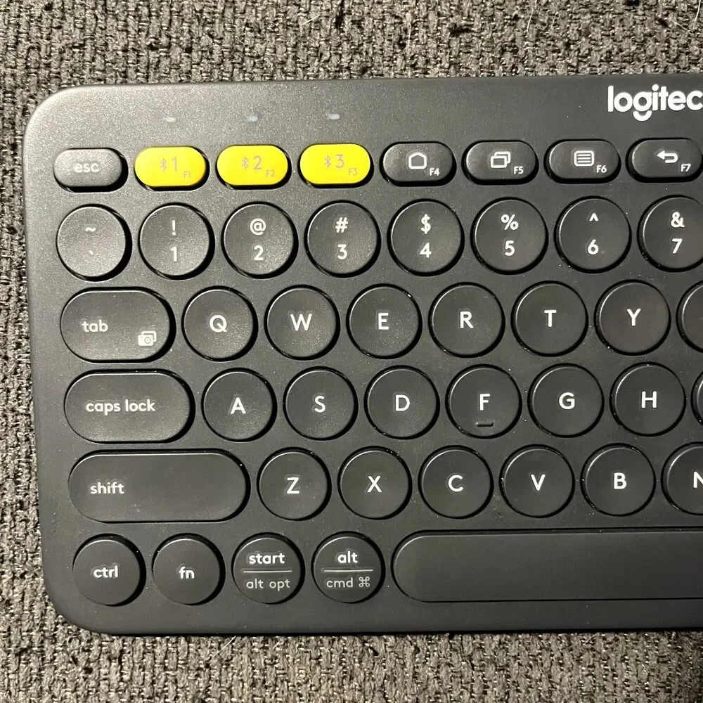 Logitech K380 Pebble Multi‑Device Bluetooth Keyboard Dark Grey Slim Wireless